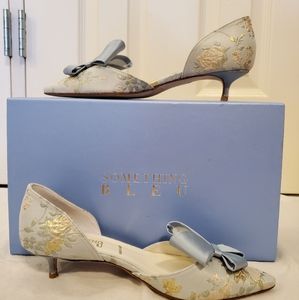 Something Bleu Cliff Bow D'orsay Kitten Heel